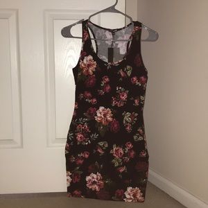 Unworn Fashion Nova Floral and black dress
